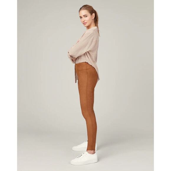 Spanx Faux Suede Leggings Rich Caramel Size XS NWT - Picture 4 of 7